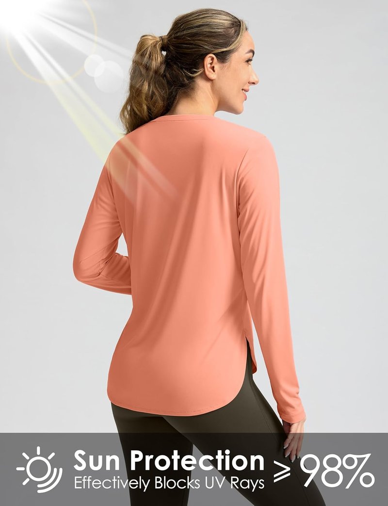 Women's Sun Shirts - UPF 50+ Long Sleeve UV Protection for Hiking & Workouts | Lightweight Quick-Dry Fabric