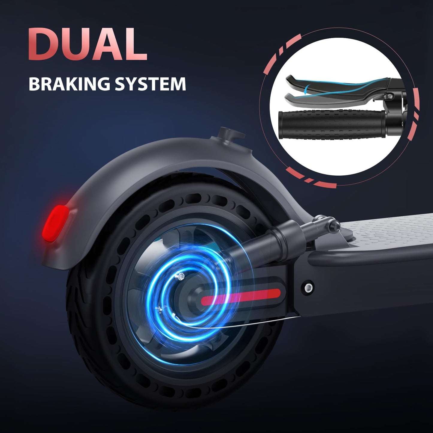 Maxshot Electric Scooter, 8.5" /10" /14" Tire, 16/19/22 Mph Top Speed, 12/16/21/27/28/49/50 Miles Long Range, Folding Escooter for Adults and Kids with Seat Bag, Dual Braking, Dual Suspension, App
