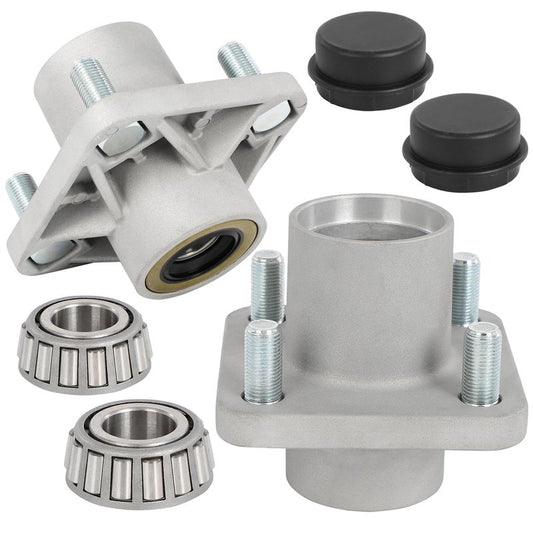 FAHKNS Aluminum Golf Cart Front Wheel Hub Assembly, Compatible with Club Car DS 1974-2003 Gas and Electric Golf Carts, Replace OEM# 1011892(2 Pack).