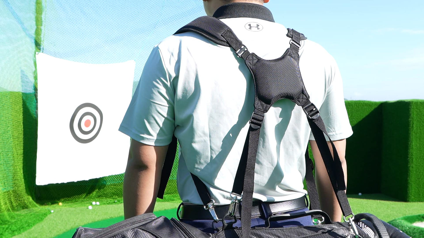 mytag Golf Bag Cross Straps Replacement with 4 Clips, Adjustable Universal Shoulder Carry Straps for Taylormade OGIO