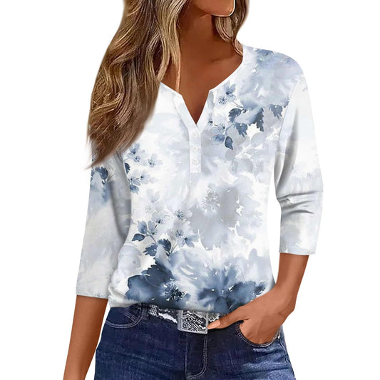 Tunics for Women 2024, Plus Size 3/4 Sleeve Tops for Women, Womens 3/4 Sleeve Tops Casual, Womens Elbow Length Sleeve Tops, Women'S Casual Tops