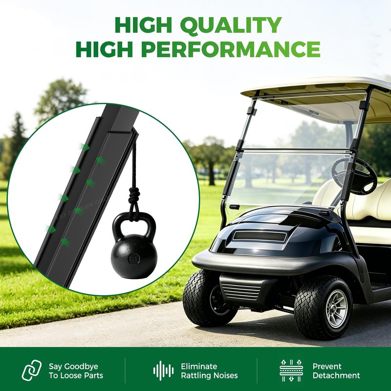 Panglong Golf Cart Windshield Clips-2PCS, Club Car Windshield Sash Clips for 1"x1" Tube, Suitable for Club Car DS, Precedent and Tempo Golf Cart, OEM#1014441-01 1021630-01(2Pcs)