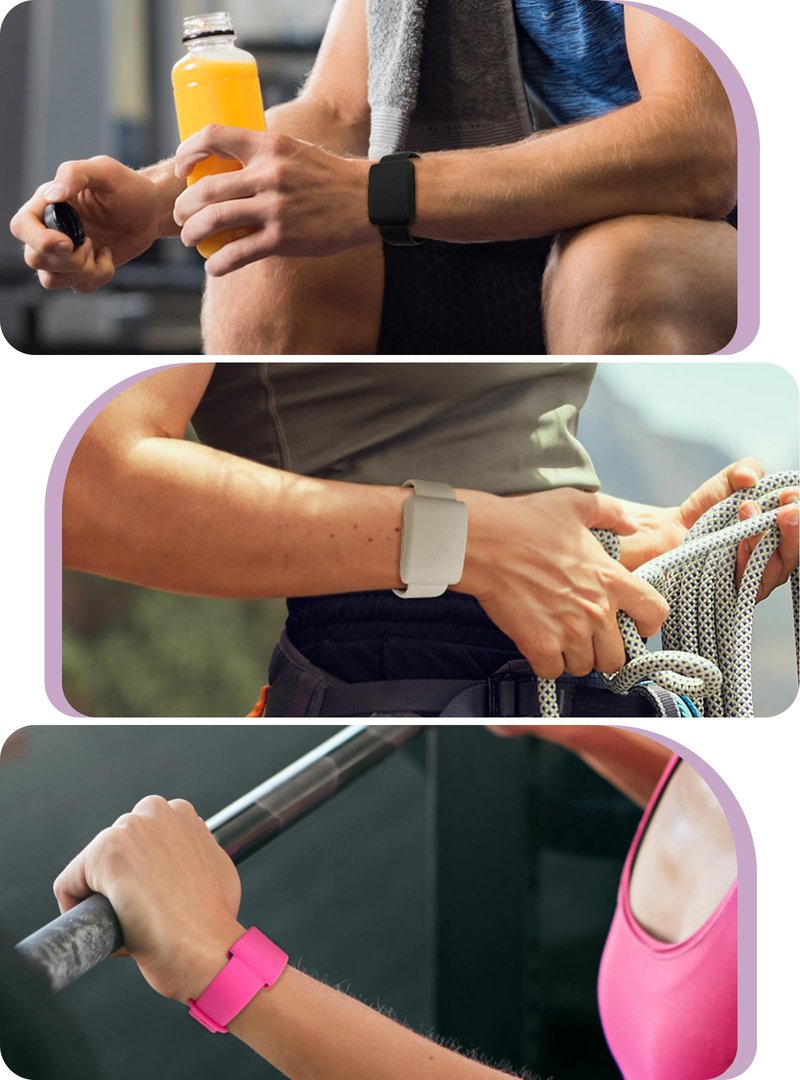 Yeahxing Silicone Band for WHOOP 5.0/4.0 - Sports Wristband Compatible with Whoop 4.0/5.0 Peak/One Straps - Soft-Touch, Waterproof and Sweatproof, for Wrist Size 4.9 Inch~8.9 Inch