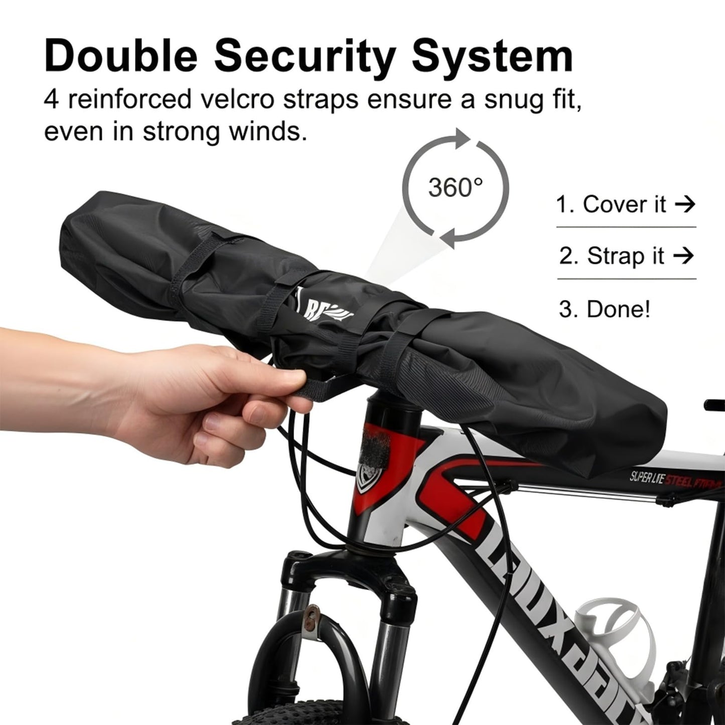 Besudo Handlebar Protective Cover Ebike - Waterproof Protective Transport Protection Rain Cover Bicycle for Rear Rack - E-Bike Accessories