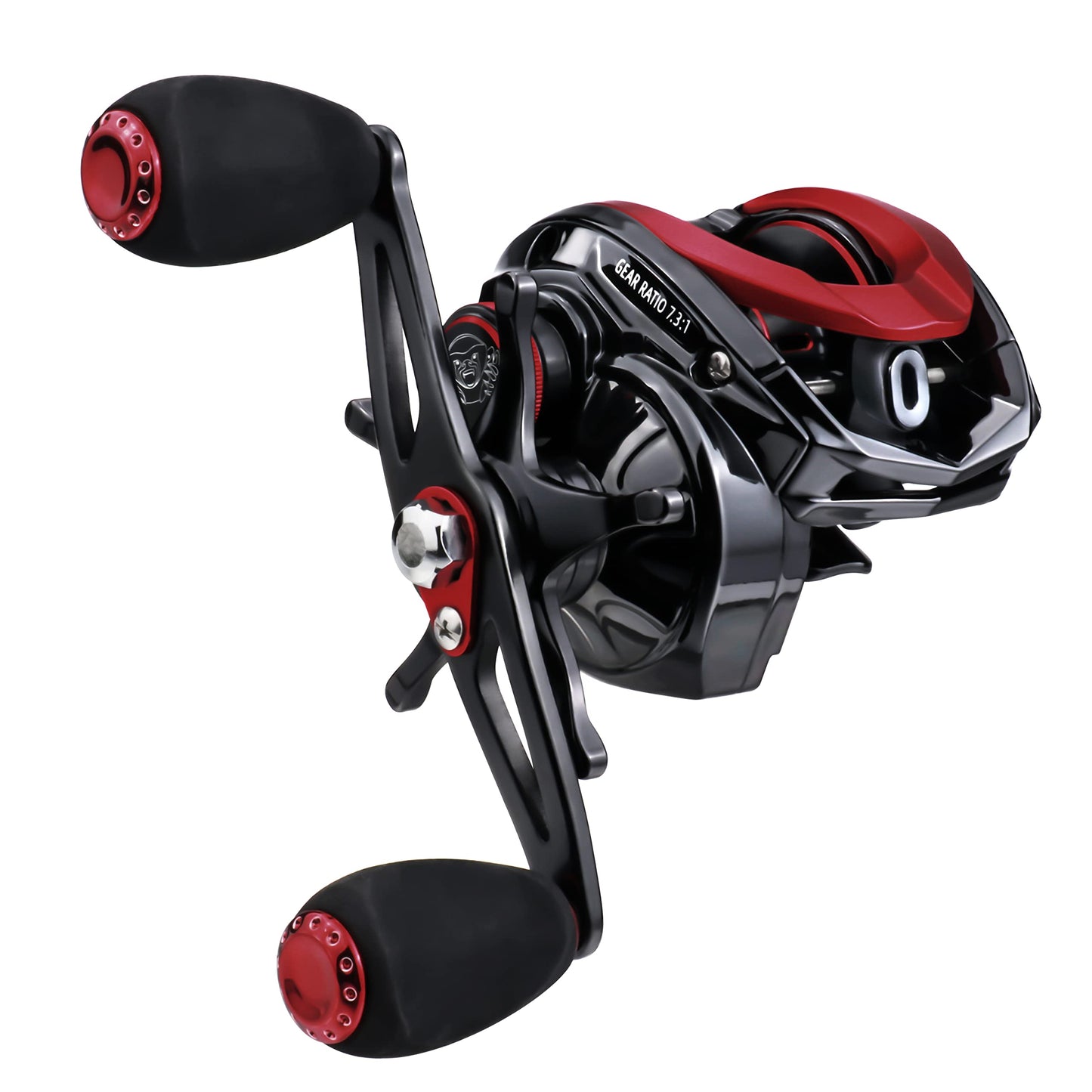 RUNCL Heroism Fishing Baitcasting Reels, 17.64LB Carbon Fiber Baitcasters, 7.3:1 Gear Ratio, 12 Levels Magnet Brake System, 7+1 BB, New Compact Design High-tech Innovation with Fish Bite Alarm System