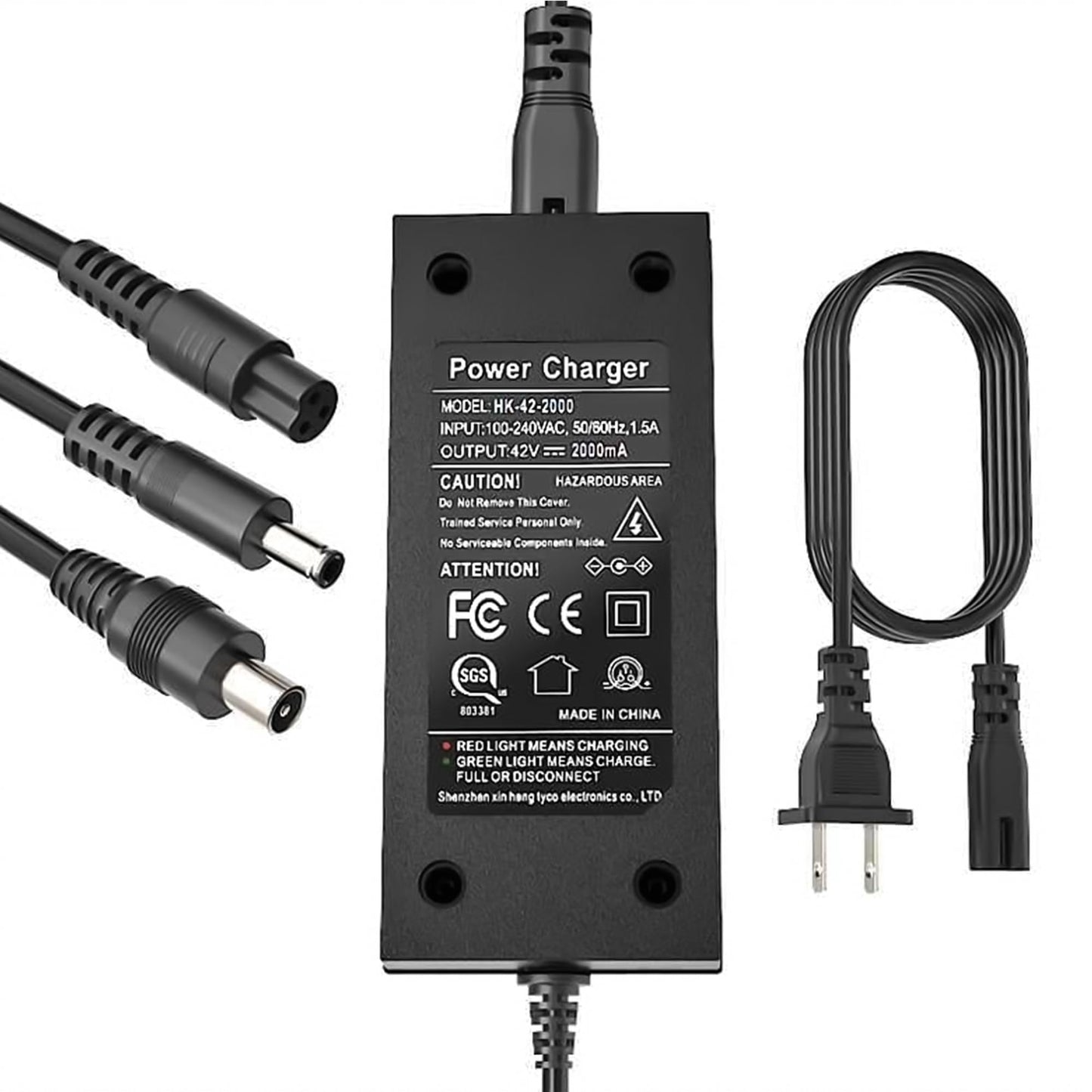 EVAPLUS 42V 2A Charger for 36V Lithium Battery, SGS Certified