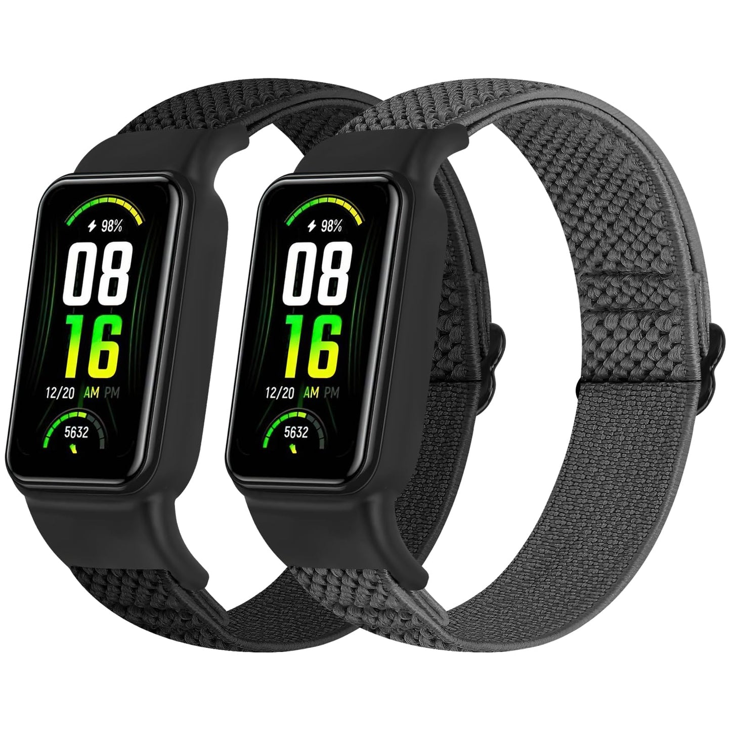 TumpCez Solo Loop Elastic Nylon Bands Only Compatible with Amazfit Band 7 Straps,Soft Adjustable Stretchy Sport Replacement Strap for Amazfit Band 7 for Men Women