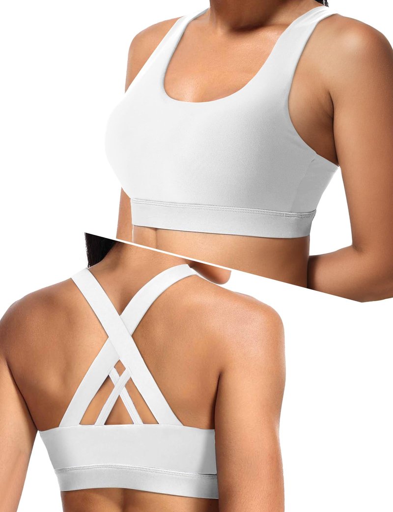 Sports Bras for Women High Support Large Bust, Outdoors High Impact Yoga Wireless Padded Bras Padded Low Back Athletic Sleep Workout Strappy Racerback Sports Bra