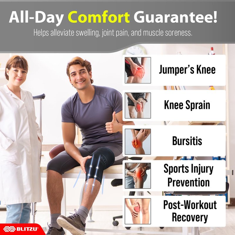Knee Brace for Meniscus Tear - Compression Sleeve for Pain Relief | Black M, Ideal for Arthritis & Sports Recovery