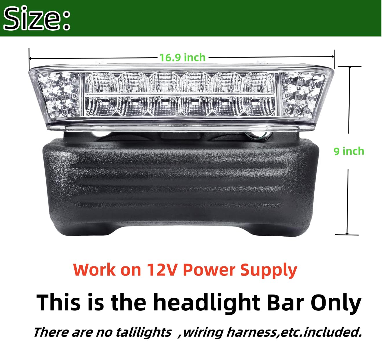 Dr.Acces Golf Cart LED Headlight compatible with Club Car Precedent light headlights Yearly 2004&up Electric