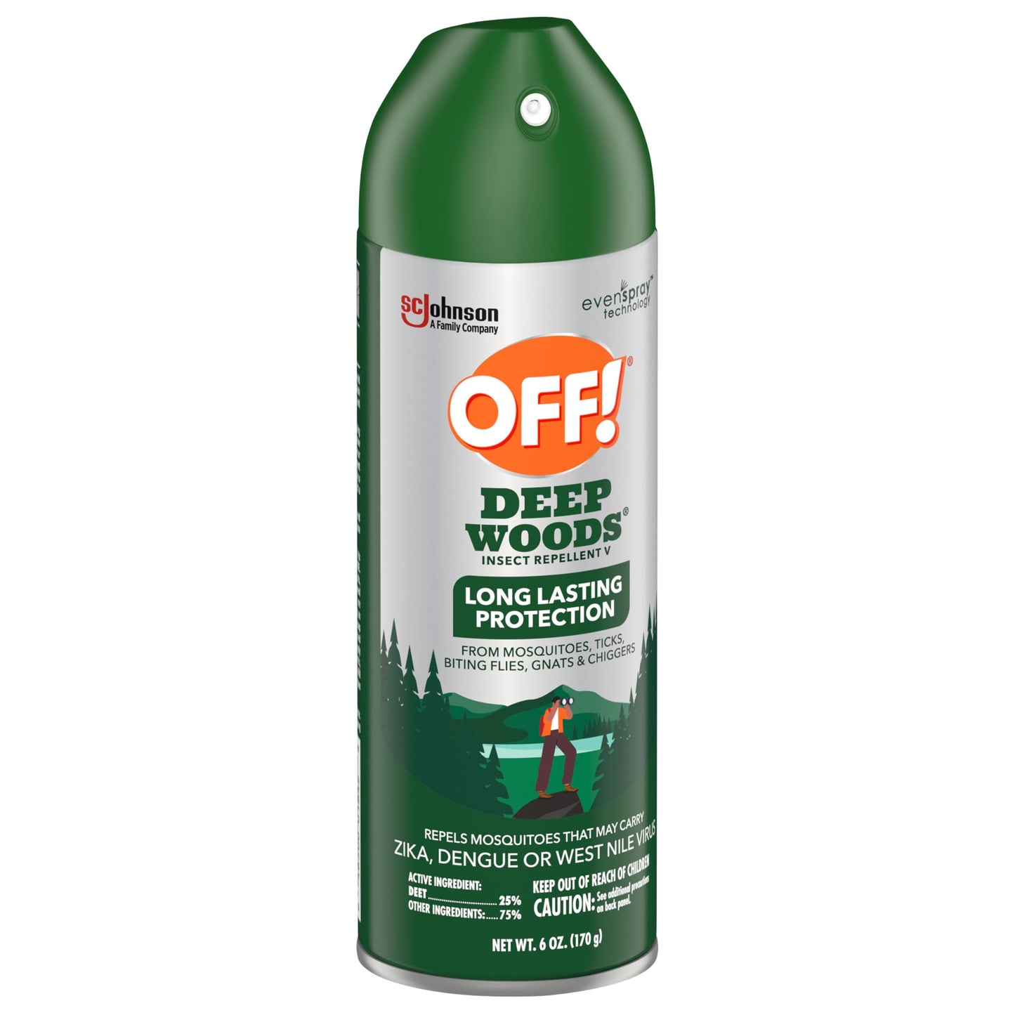 OFF! Deep Woods Insect Repellent Spray with 25 Percent DEET Provides up to 8 Hours of Mosquito Protection 6 Ounce (Pack of 3)
