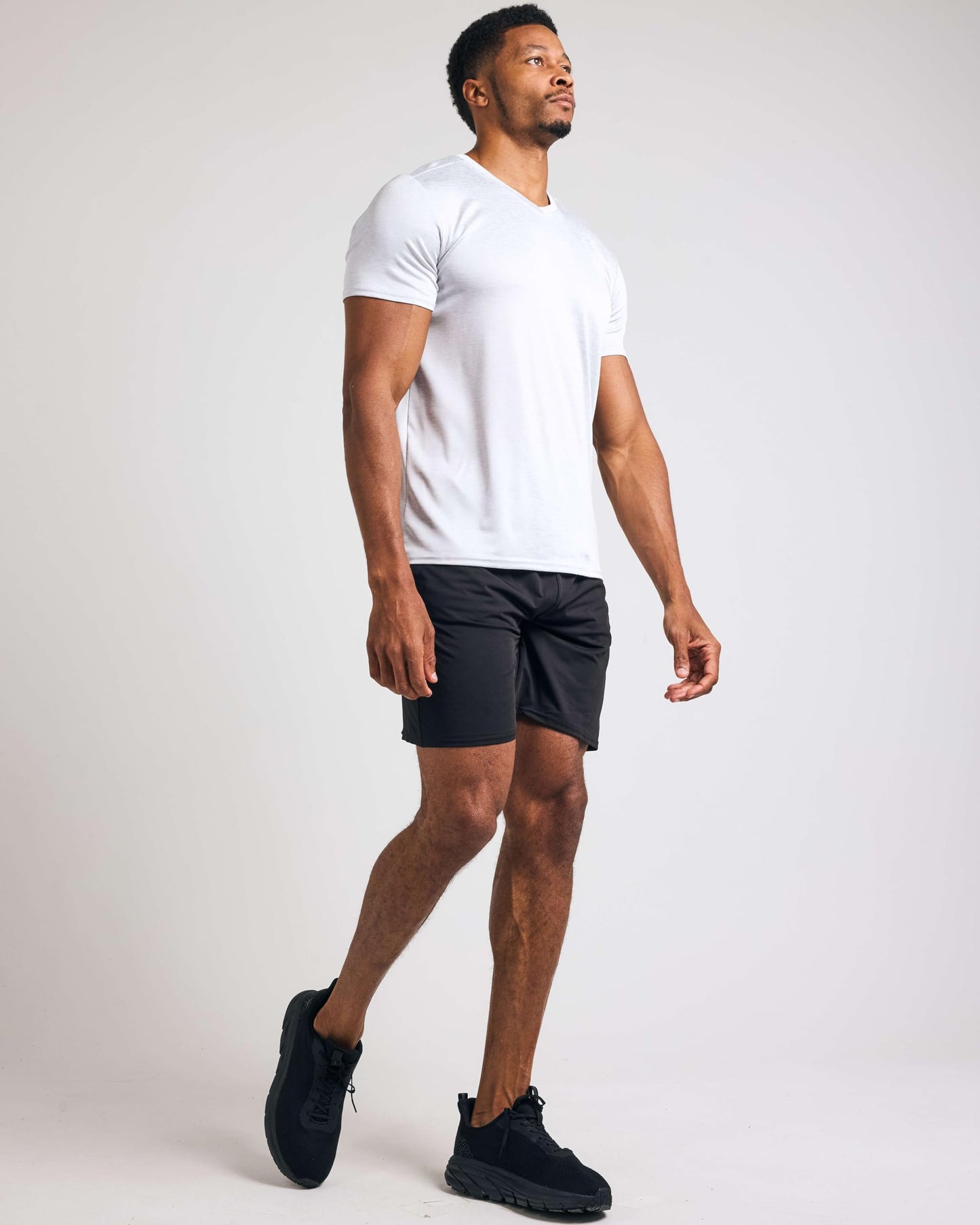 Real Essentials 5 Pack: Men’s V-Neck Dry-Fit Moisture Wicking Active Athletic Tech Performance T-Shirt Set 2, XL, Pack of 5