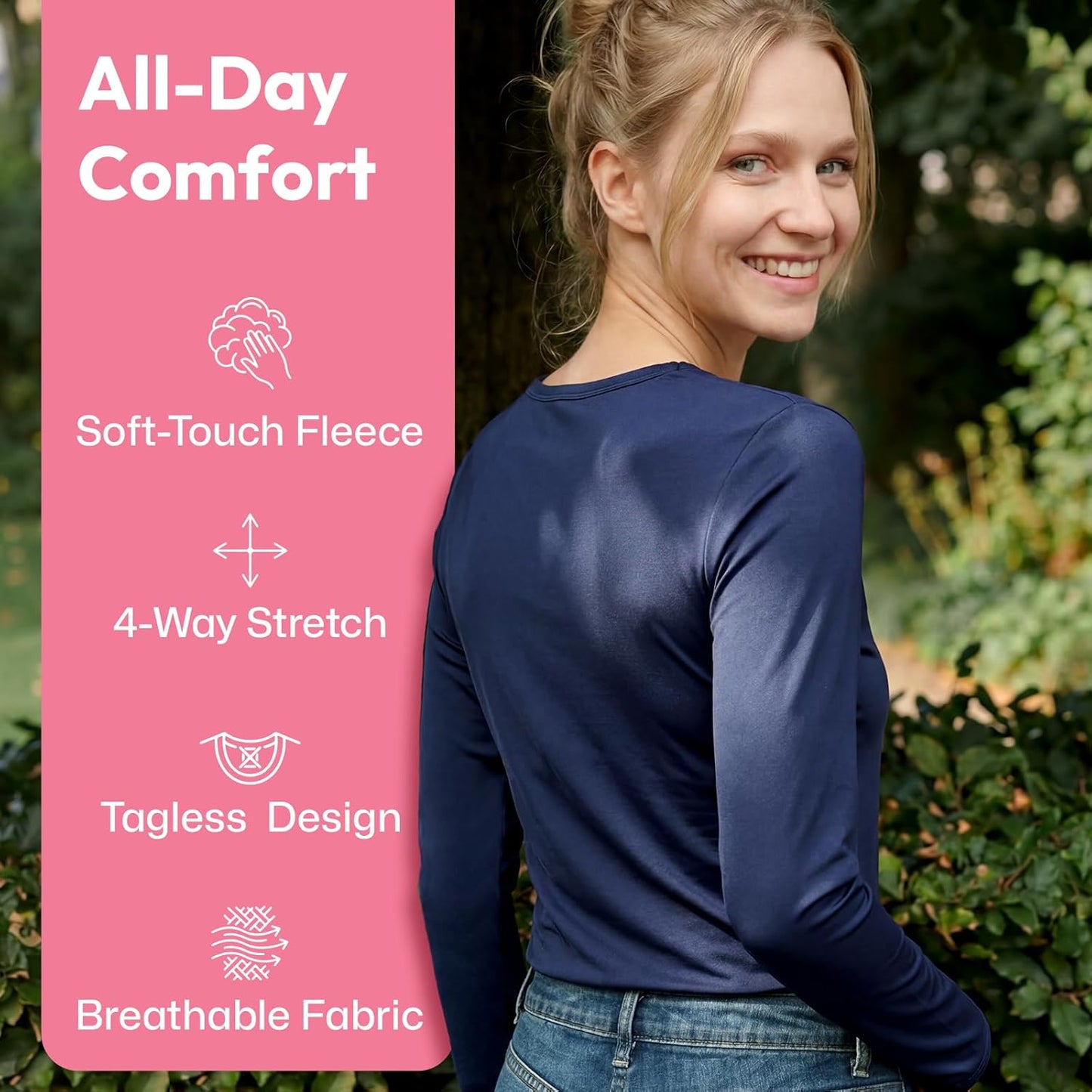 Thermal Underwear for Women - Fleece Lined Long Johns Set | Cold Weather Base Layer