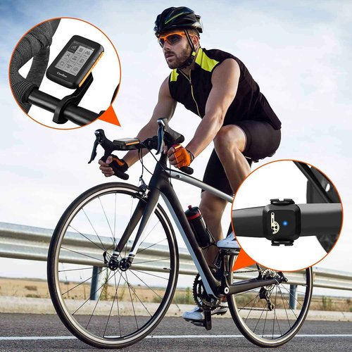 COOSPO Bundle GPS Bike Computer BC200 Cadence Speed Sensor Bluetooth ANT+ Cycling RPM Sensor BK467