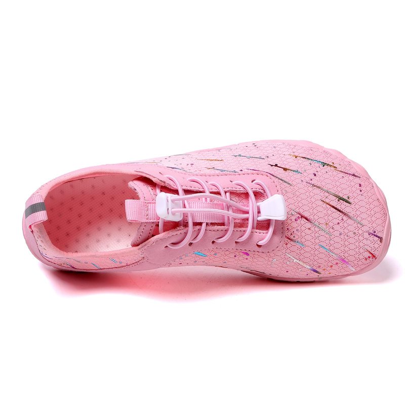 StoneLiquid Hike Barefoot Shoes for Women Men Waterproof Trail Running Healthy & Non-Slip Barefoot Footwear (Meteor-Pink, Adult, Women, 7.5, Numeric, US Footwear Size System, Medium)