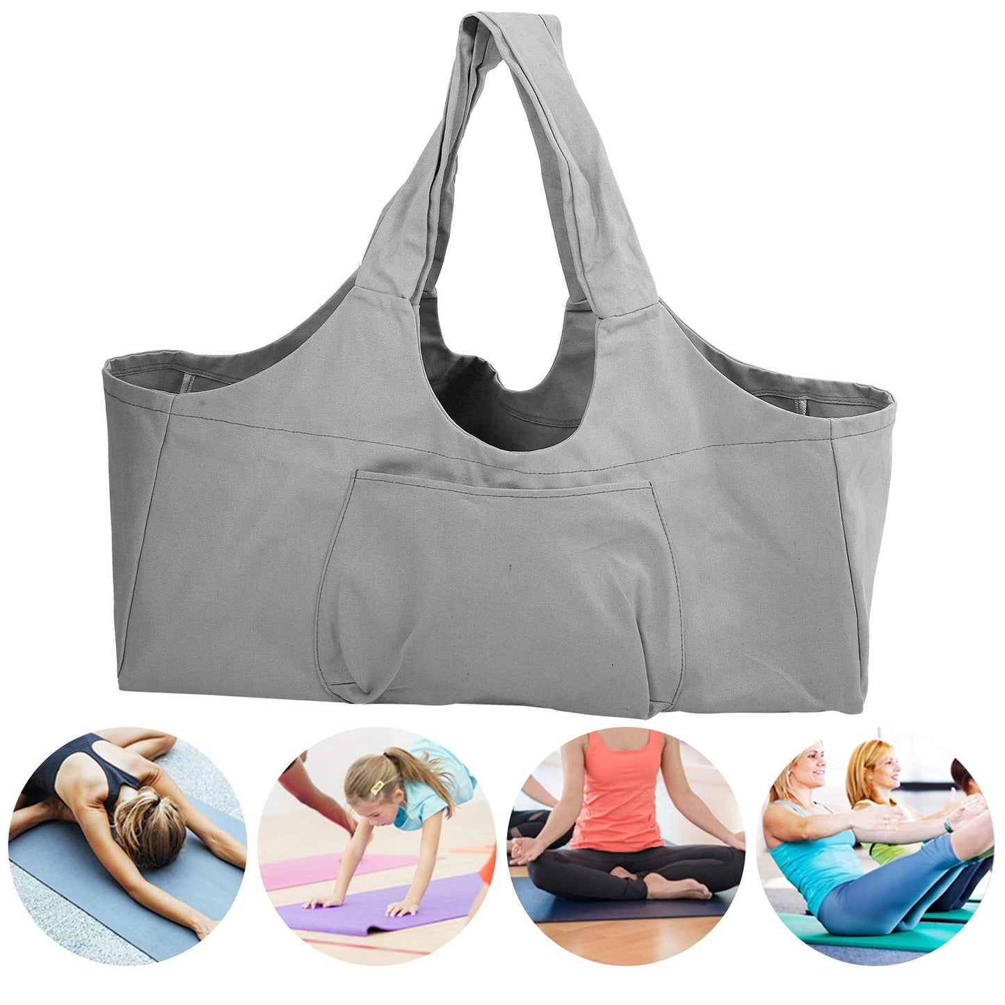 Donfafecuer Large Yoga Mat Carrier, Yoga Mat Bag Large Capacity, Yoga Bags And Carriers Fits All Your Stuff, Yoga Accessories For Women Light And Durable (Gray)