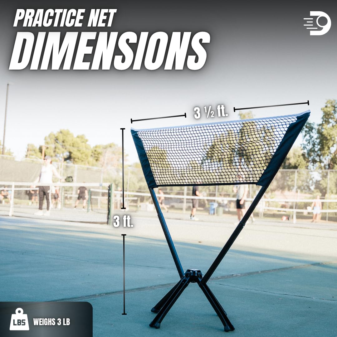 Dinkaroo™ Mini Portable Pickleball Practice Net - Pop-Up Training Net for Dinks, Volleys & Warm-Ups - Lightweight, Compact & Travel-Ready - Easy Setup Backyard Sports Trainer (Patent Pending)
