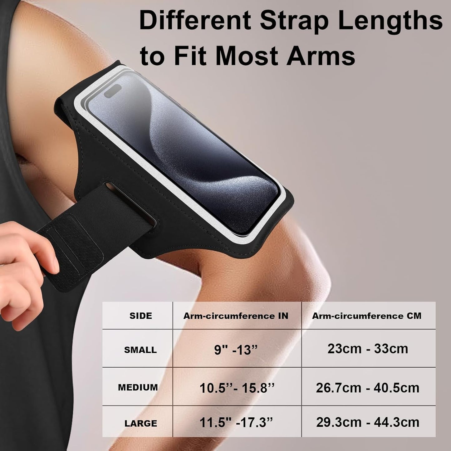 Running Armband for iPhone & Galaxy | Water Resistant Sports Phone Holder with Earphone Bag & Zipper Slot for 6.7" Phones