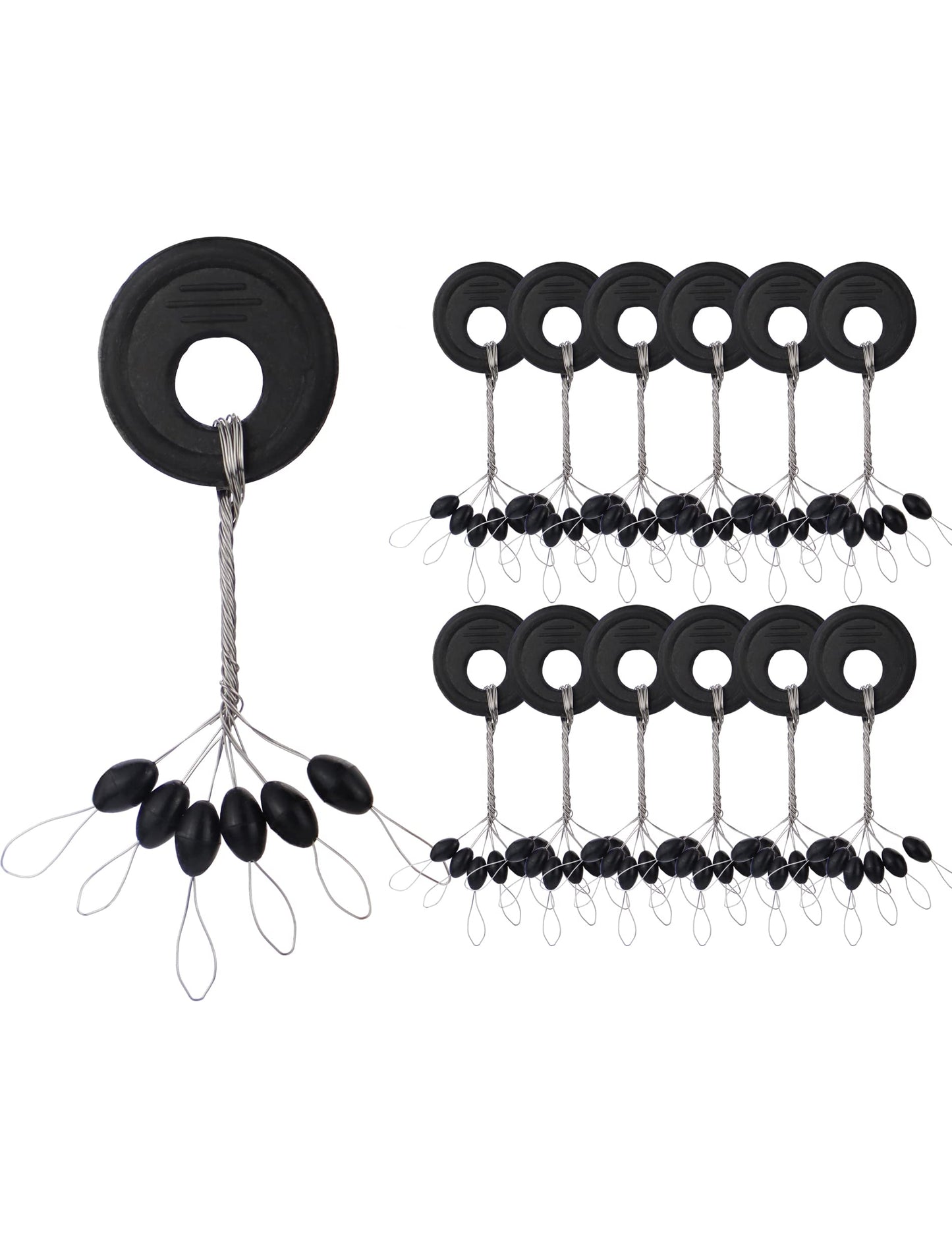 Beoccudo Bobber Stops Rubber Bobber Stoppers for Fishing Line, 600pcs Weight Stoppers Fishing