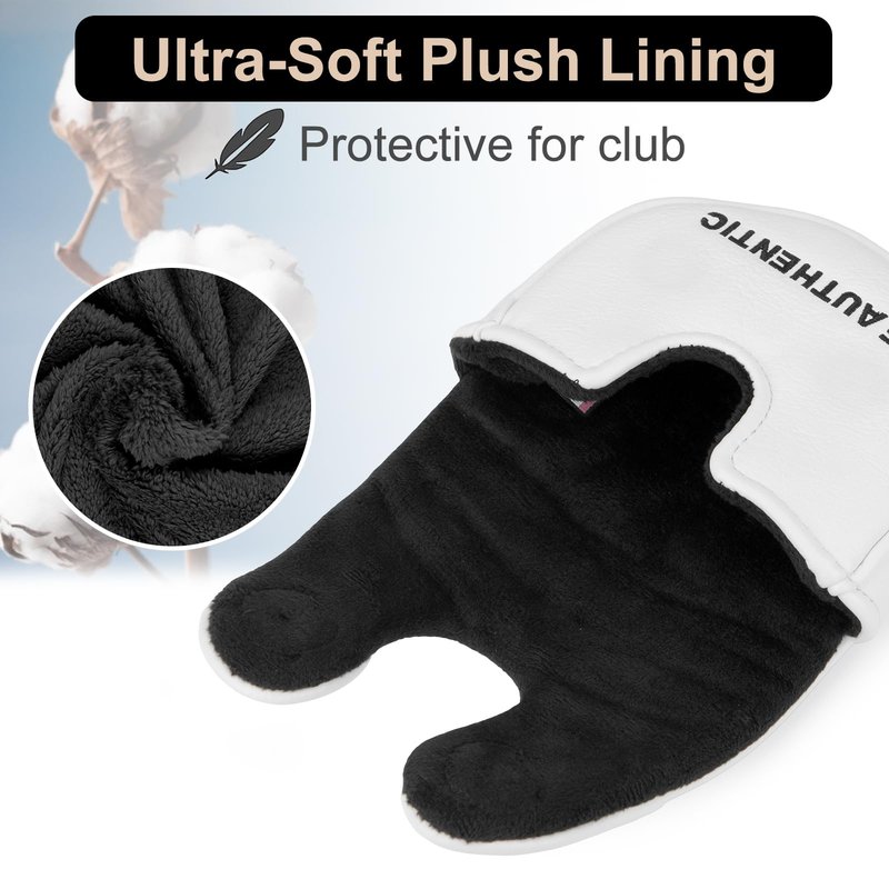 Golf Mallet Putter Cover Headcover Magnetic Closure Premium Leather DO NOT 3PUTT Putter Headcovers Fits for Golf OZ1 MEZZ 1 MEZZ1 MAX Putter (BE Authentic)