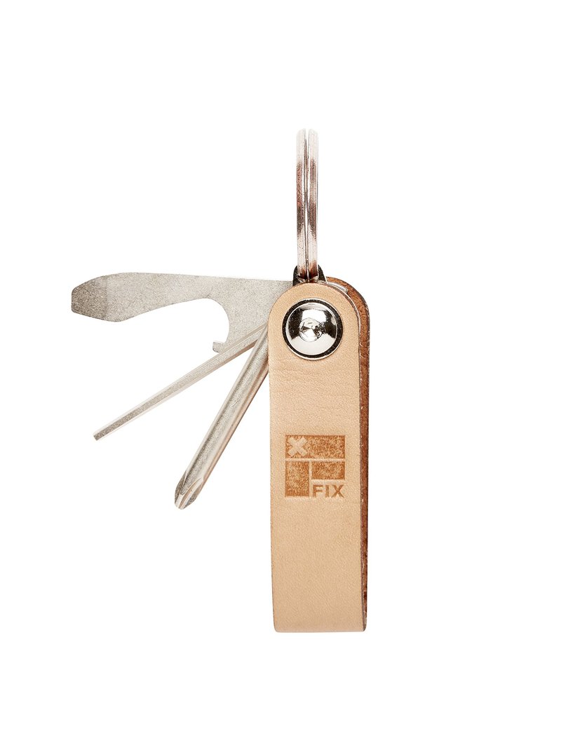 Fix Manufacturing Surf Cloak Keychain fin key leather combo tool with bottle opener