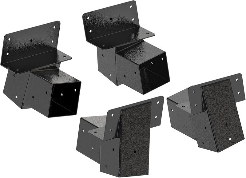 BeneLabel 4-Pack Heavy Duty 4x4 Compound Angle Brackets - Perfect for Deer Stands, Tree Houses & Play Sets