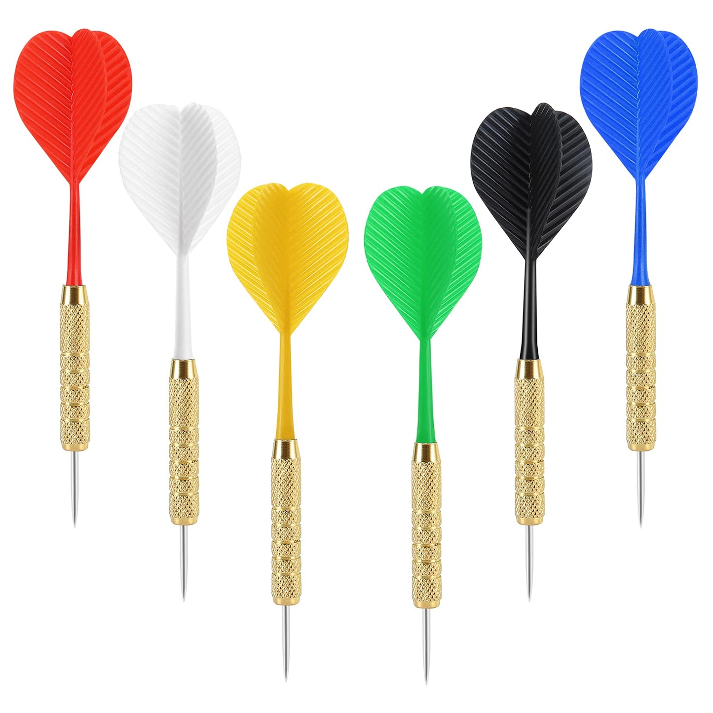Accmor 18 Pack Steel Tip Darts - 18 Gram Metal Dart Set for Dartboard