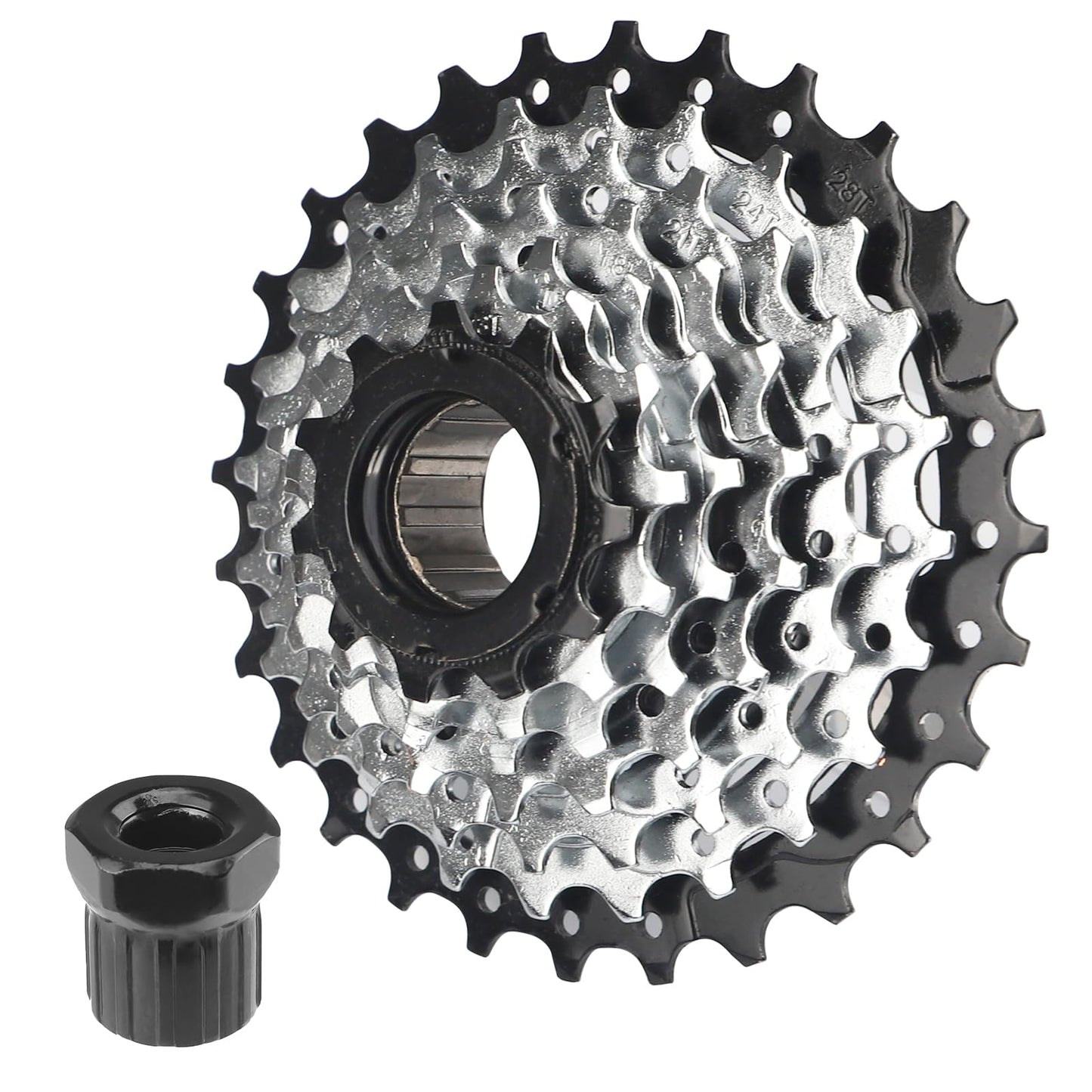 MAKELEN 7 Speed E-Bike Freewheel 11-28 Teeth Screw On Multiple Freewheel Threaded Type Freehub Replacement Parts
