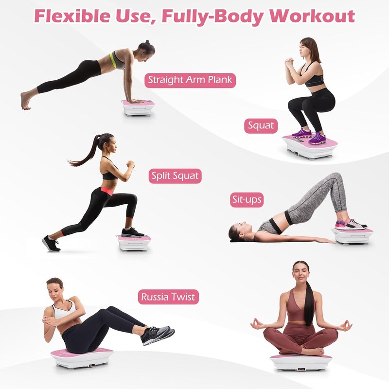 Vibration Plate Exercise Machine - Full Body Shake Board for Lymphatic Drainage | Remote & LED Display
