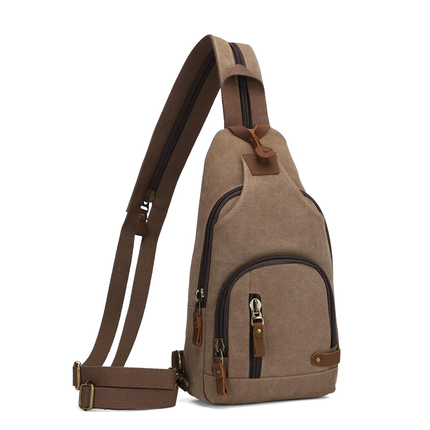 KL928 Canvas Sling Bag Crossbody Backpack Shoulder Casual Rucksack for Men Women