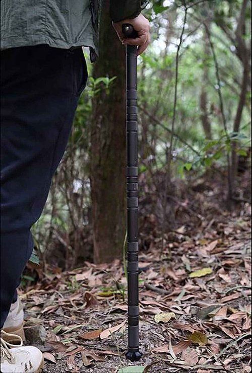 aiGear Walking Hiking Stick with Compass and Whistle, 13 in 1 Survive Walking Hiking Stick Outdoor Trekking Poles with Solid Durable Survive Tools 5 Tubes