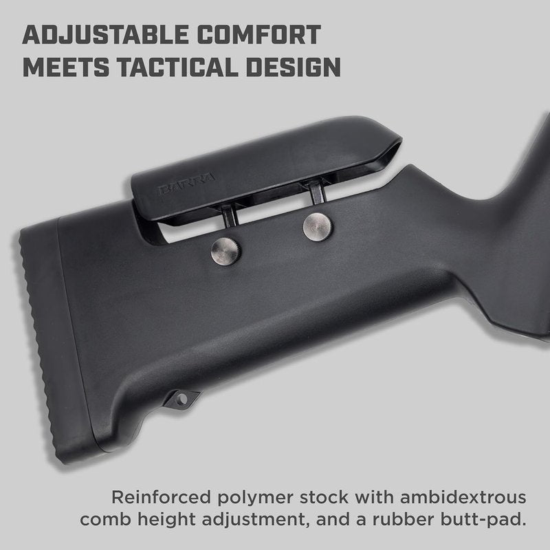 Barra 1100z Gen 2 PCP Air Rifle - .22 & .25 Caliber, 1000 FPS, Side Lever Action