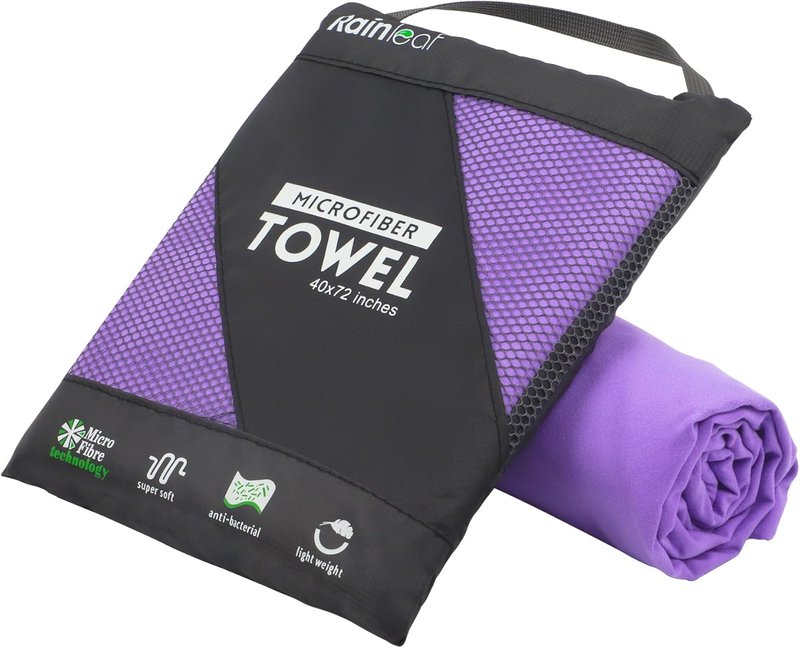 Microfiber Travel Towel - Quick Dry, Super Absorbent & Ultra Compact | Ideal for Gym, Camping & Beach Use