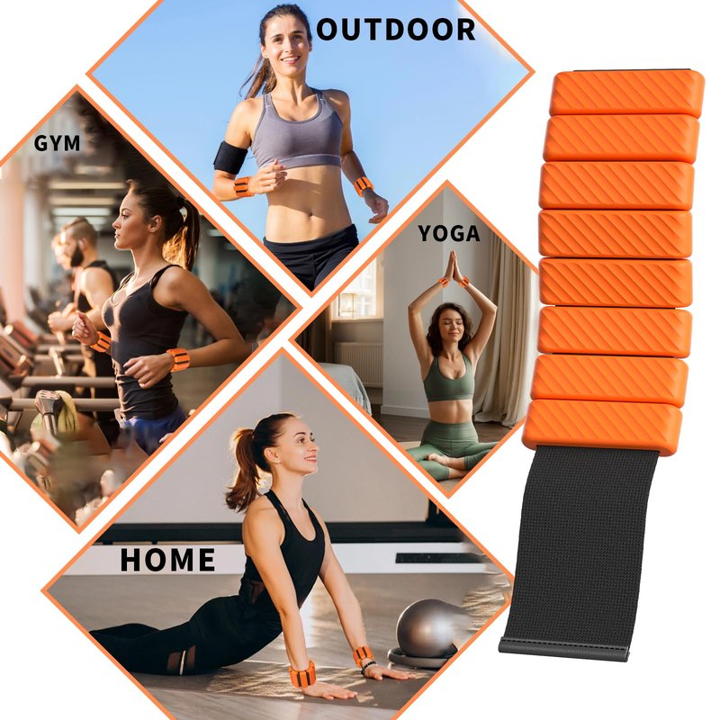 Pilates Wrist and Ankle Weights for Women, Adjustable 2 lbs Weighted Bangles for Men 1LB Each Arm Bands Foot Leg Weights for Walking Yoga Training Exercise Running Set of 2 (Pink)