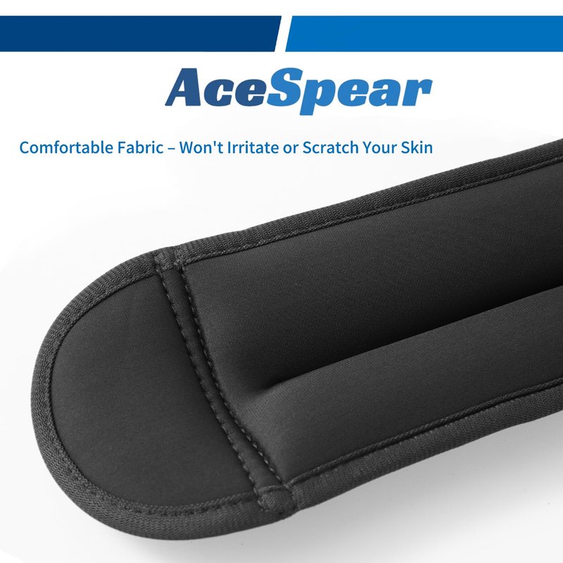 AceSpear Ankle Weights Sets for Men Women Kids 1lb 2lb 3lb 4lb 5lb Leg Weights Arm Wrist Weights Gym for Foot Exercise Training Workout Walking Jogging Yoga (Black, 2 lbs x 2)
