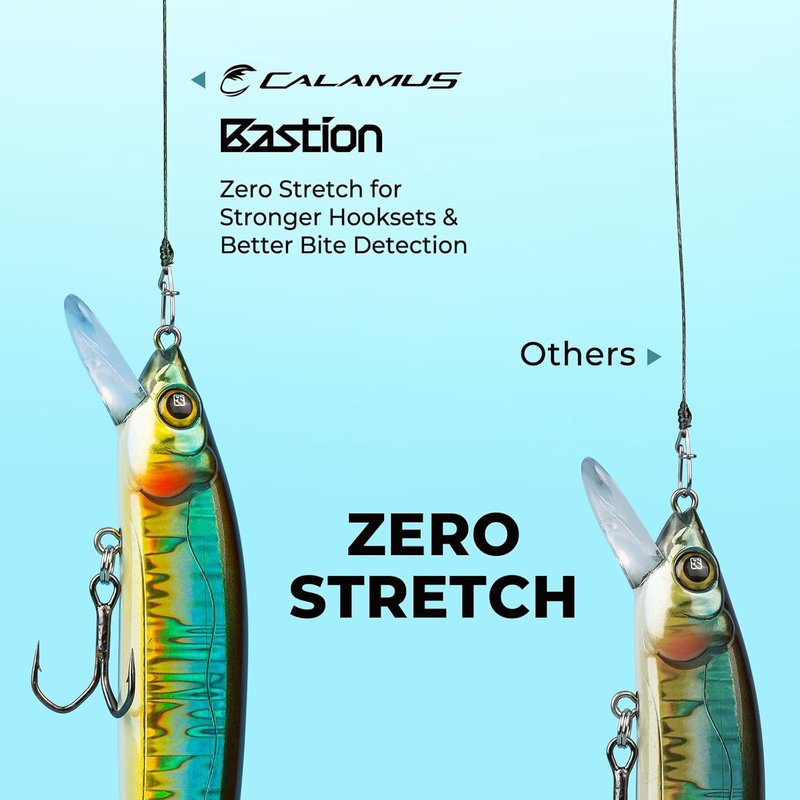 Calamus Braided Fishing Line - Abrasion-Resistant 4 Strand Superline | Thin Diameter Zero Stretch