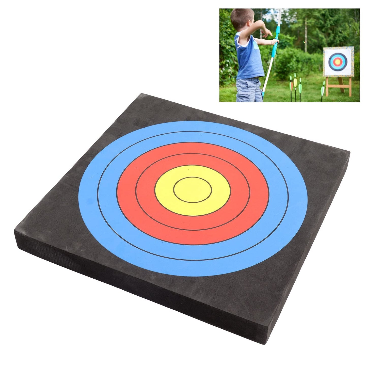 Archery Target, Durable Stackable EVA Construction Outdoor Archery Practice for Beginners Families Backyard Recreational Use