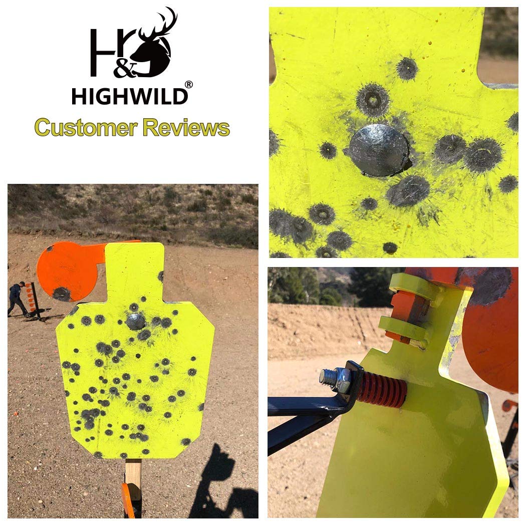 Highwild Target Stand AR500 Steel Target System - 7" x 12" Hostage Target with 2x4 Stand Mount Kit