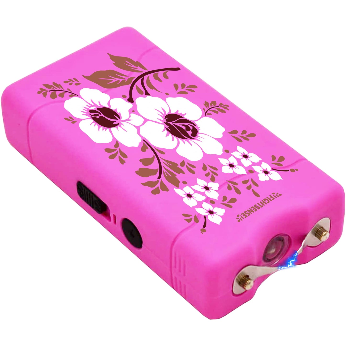 Super Heavy Duty 35 Billion Mini Stun Gun for Self Defense with Bright Led Flashlight, Rechargeable Battery, Nylon Holsters with Belt Loop for Easy Cary (Camouflage Pink)