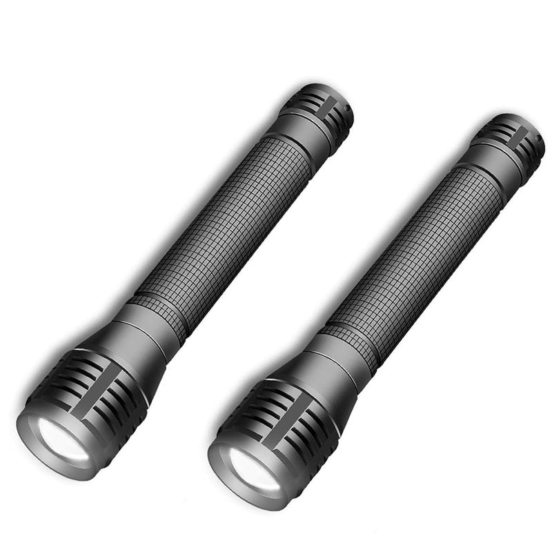 TotaLohan High Lumens Zoomable LED Flashlight, 3 Modes, AA Battery Powered – Powerful for Camping, Outdoor, and Emergency Use,2-Pack