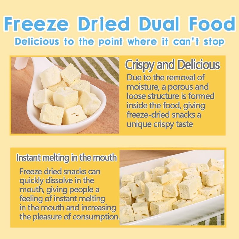 Freeze Dried Tofu Cubes, High Protein, Keto-Friendly, Vegan Meat Alternative, 6 oz