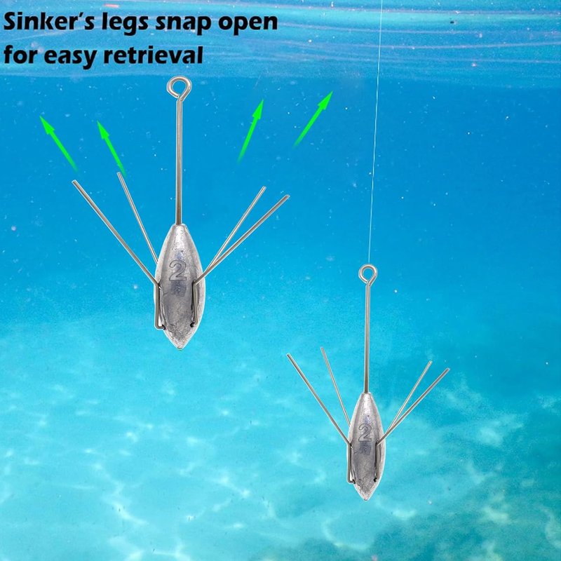 Sputnik Sinker Fishing Weights - 5 Pcs Lead Casting Sinkers for Catfish | Saltwater Beach Use