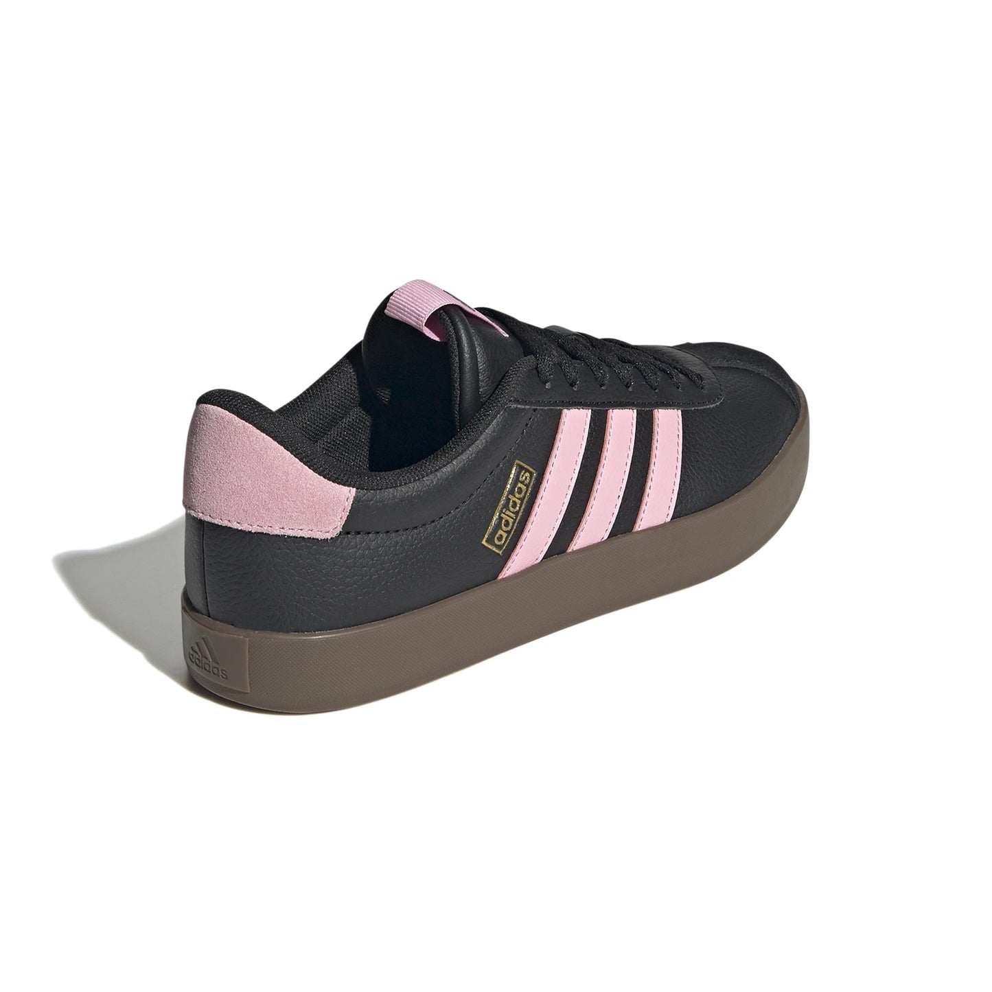 Adidas Women's VL Court 3.0, Black/Black/Gold Metallic, 5.5