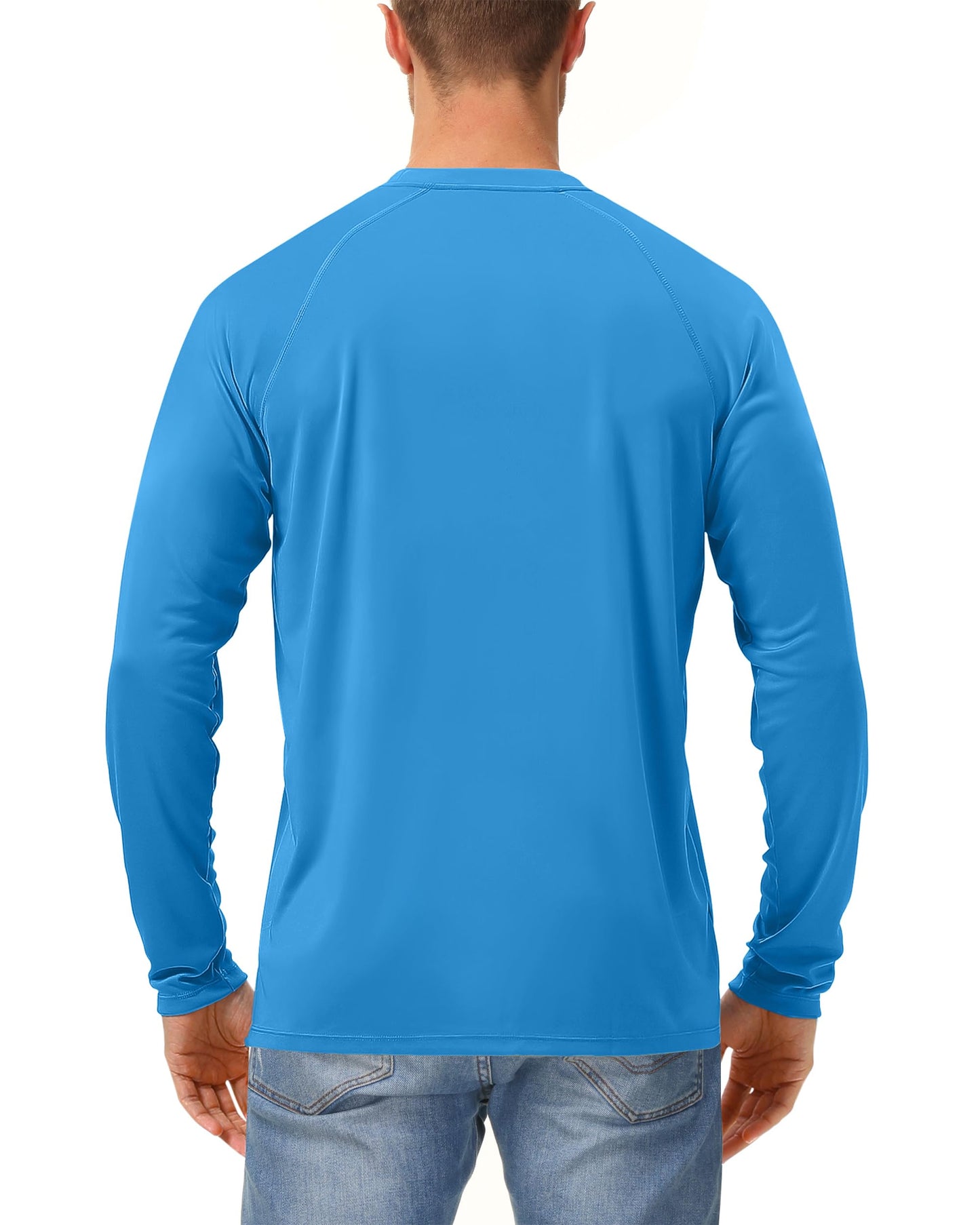 isnowood Sun Protection Shirts for Men, UPF 50+ Long Sleeve, UV Quick Dry Rash Guard Swim Shirt for Fishing Hiking Running