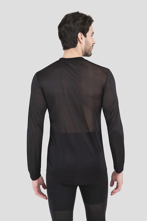 Terramar Men's Thermasilk Filament Crew (Black, Medium)