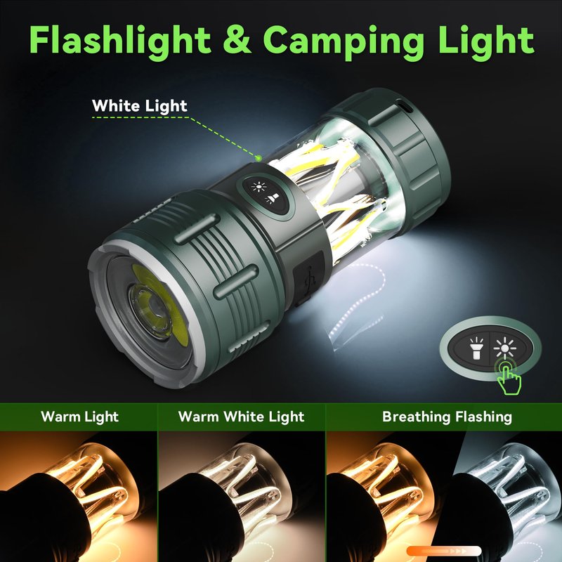 AUDERWIN Rechargeable Flashlights High Lumens, 10 Modes 990000 Lumens Super Bright Handheld LED Flashlight, 4500mAh Waterproof Powerful Camping Flashlight for Emergency, Hiking