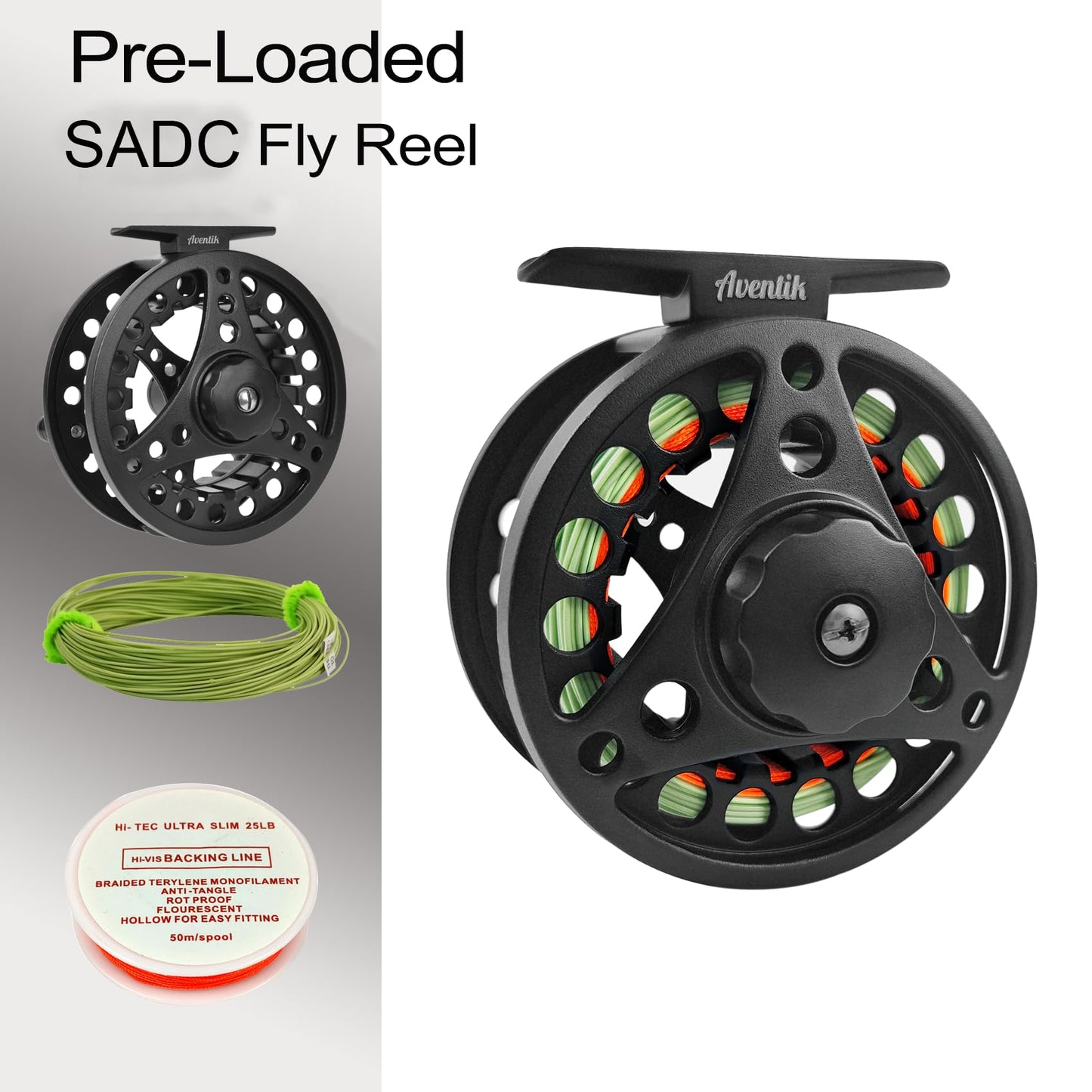 Aventik Extreme Fly Fishing Combo Kit 0/1/2/3/4/5/6 Weight Starter Fly Fishing Rod and Reel Kit Outfit with One Travel Case(9'0'' LW7/8 Fly Rod Kit)