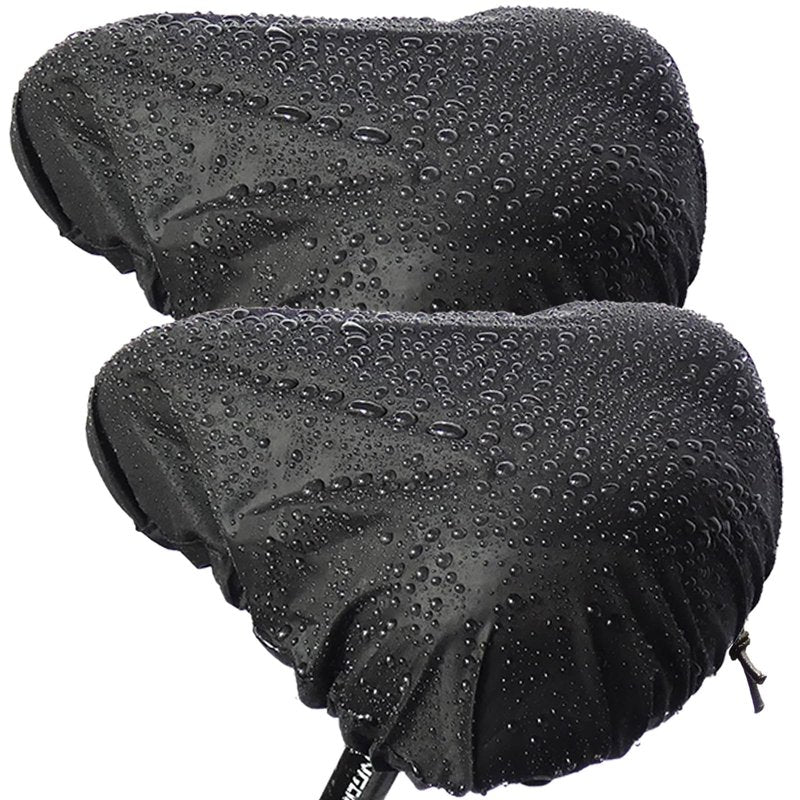Waterproof Bike Seat Covers: Dustproof, Rainproof, UV-Protective, Windproof, Easy to Install and Clean. Suitable for Men's and Women's City/Mountain Bikes (2pcs Black)