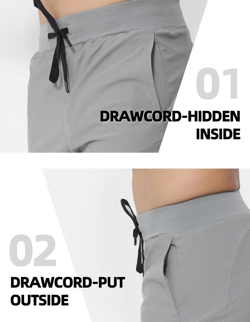 AHA AHA 2.0 Series Men's Sweatpants Quick-Drying Stretch Sports Trousers Track Pants Running Workout-Grey-XL