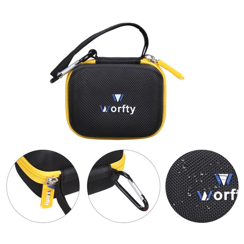 Worfty for Fanttik X10 Ace Mini Bike Pump Hard Case, Air Pump Organizer for Air Tube and Adaptor (Case Only) (Black)